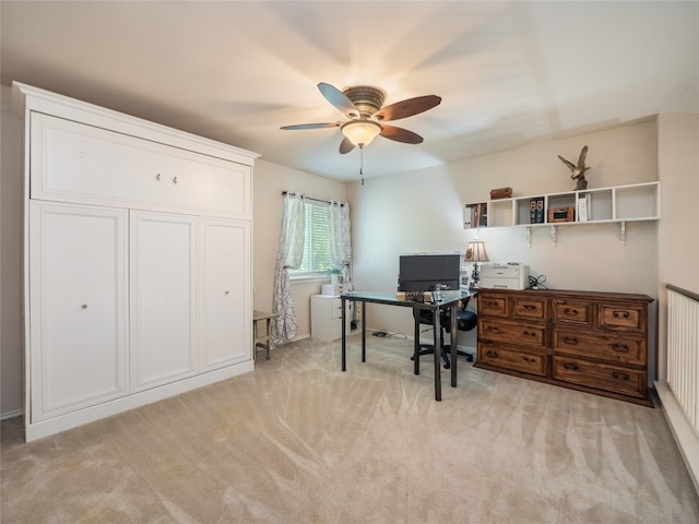 107 Wisteria Way, San Marcos, TX 78666 - office space featuring ceiling fan and light colored carpet
