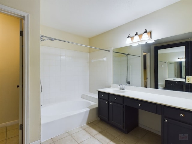 2450 Wickersham Ln Unit 702, Austin, TX 78741 - bathroom with tile patterned floors, shower / tub combination, and vanity
