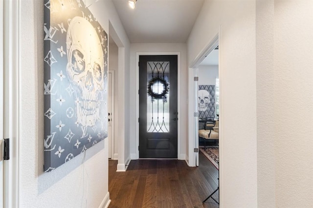 5333 Corelli Fls, Round Rock, TX 78665 - foyer entrance featuring dark wood-style floors and baseboards
