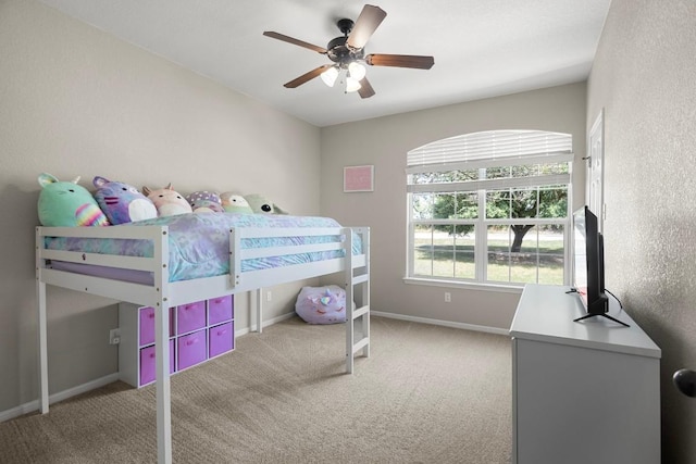 3585 W Amity Rd, Salado, TX 76571 - carpeted bedroom featuring baseboards and ceiling fan