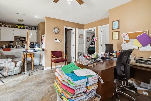 300 Bishop St, Smithville, TX 78957 - home office with a ceiling fan