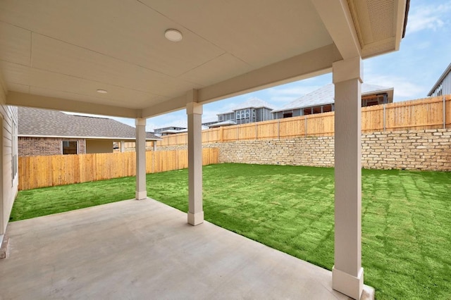 3740 Liberi Ln, Round Rock, TX 78655 - fenced backyard with a patio