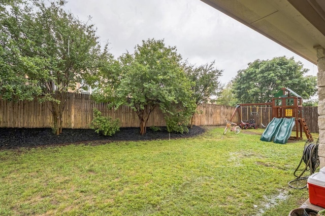 view of yard featuring a playground