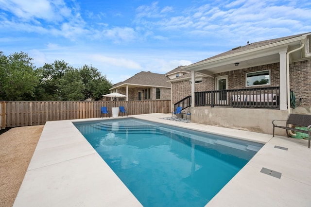 2324 Sawdust Dr, Georgetown, TX 78633 - view of pool featuring a fenced backyard and a patio area
