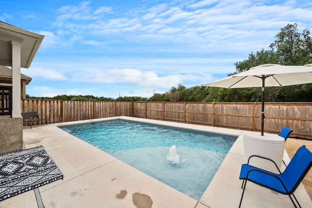 2324 Sawdust Dr, Georgetown, TX 78633 - view of swimming pool with a fenced backyard and a patio