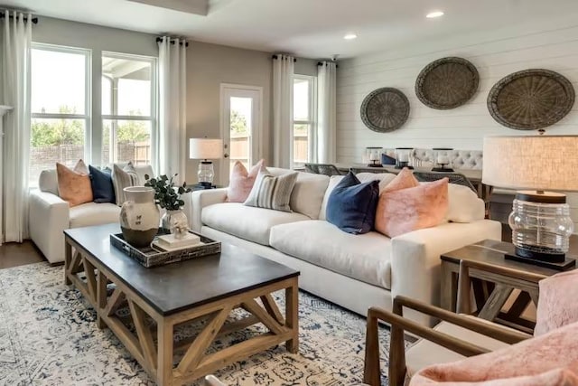 16804 Santiaguillo Trce, Manor, TX 78653 - living area featuring recessed lighting and wood finished floors