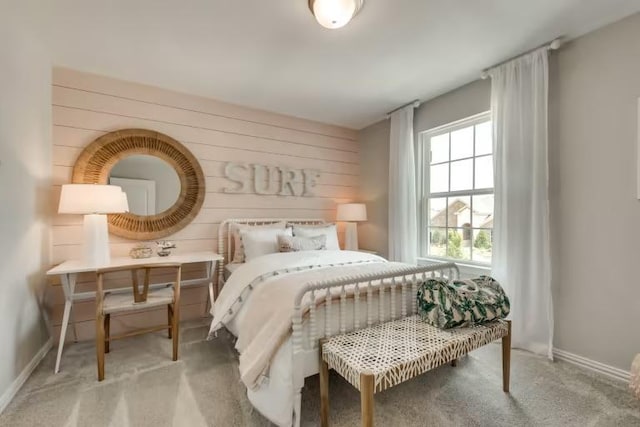 16804 Santiaguillo Trce, Manor, TX 78653 - carpeted bedroom featuring wooden walls and baseboards