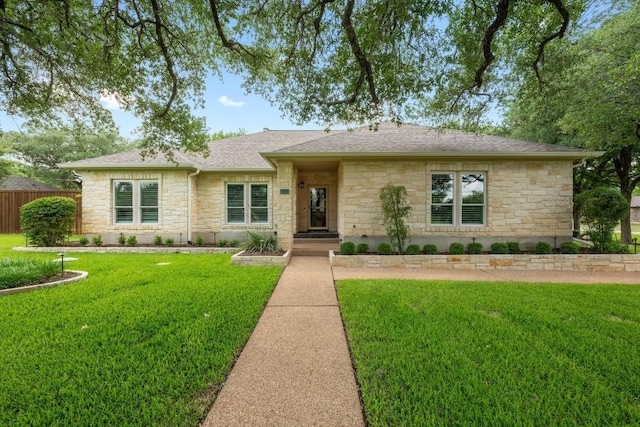 906 Texas Trl, Austin, TX 78737 - ranch-style home featuring stone siding and a shingled roof