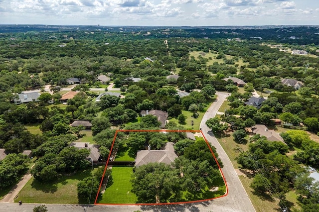 906 Texas Trl, Austin, TX 78737 - aerial view of property's location with property parcel outlined