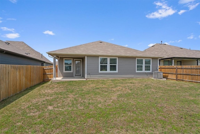 back of property featuring a patio and cooling unit