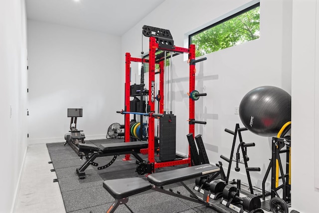 2800 Del Curto Rd Unit 9, Austin, TX 78704 - workout area featuring baseboards
