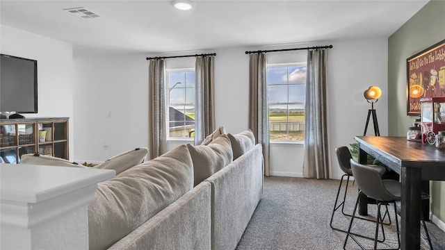194 Inks Ln, Kyle, TX 78640 - living room featuring light colored carpet and baseboards