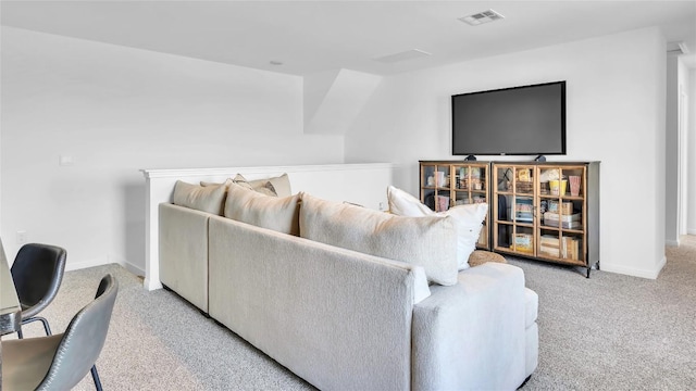 194 Inks Ln, Kyle, TX 78640 - carpeted living room featuring baseboards