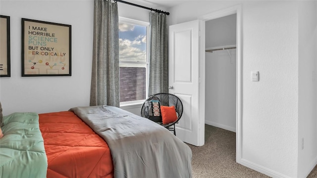 194 Inks Ln, Kyle, TX 78640 - carpeted bedroom with baseboards and a closet