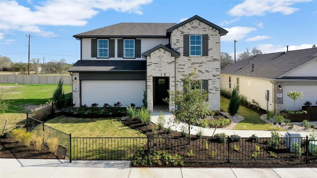 194 Inks Ln, Kyle, TX 78640 - traditional-style house featuring a garage, concrete driveway, brick siding, and roof with shingles