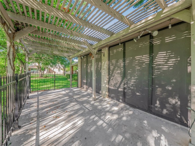 11029 Ballybunion Pl, Austin, TX 78747 - wooden terrace featuring a pergola and fence