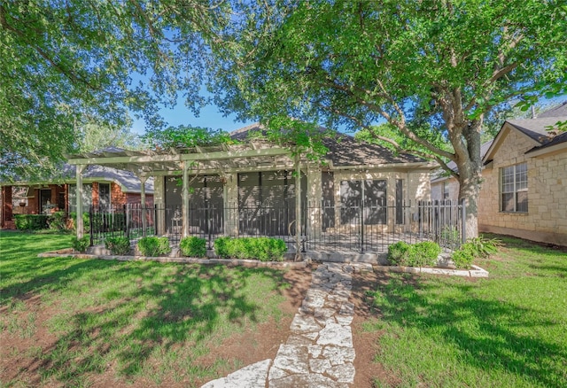 11029 Ballybunion Pl, Austin, TX 78747 - back of house with a pergola