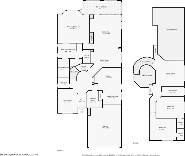 11029 Ballybunion Pl, Austin, TX 78747 - floor plan / room layout