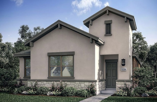 532 Emory Crossing Blvd, Hutto, TX 78634 - view of front of home with stucco siding and stone siding