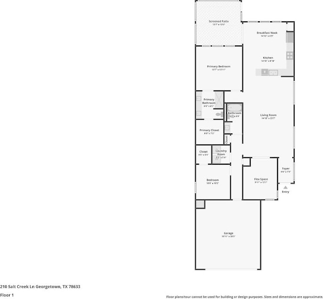 210 Salt Creek Ln, Georgetown, TX 78633 - room layout