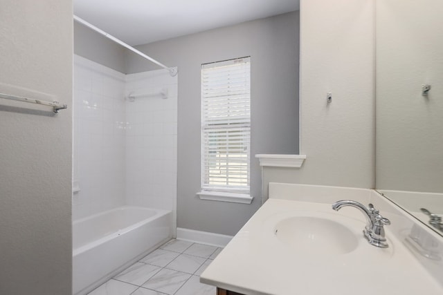 14815 Avery Ranch Blvd Unit 3401, Austin, TX 78717 - bathroom featuring vanity, baseboards, and tub / shower combination