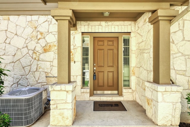 14815 Avery Ranch Blvd Unit 3401, Austin, TX 78717 - entrance to property with stone siding and central air condition unit