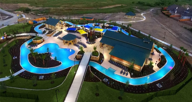 145 Lost Tree Dr, Buda, TX 78610 - aerial view of property and surrounding area featuring a pool area