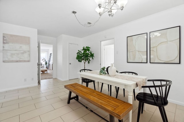 1409 Briarcliff Blvd, Austin, TX 78723 - dining space with a chandelier and baseboards