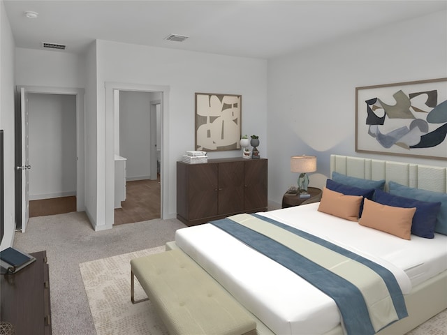 view of carpeted bedroom