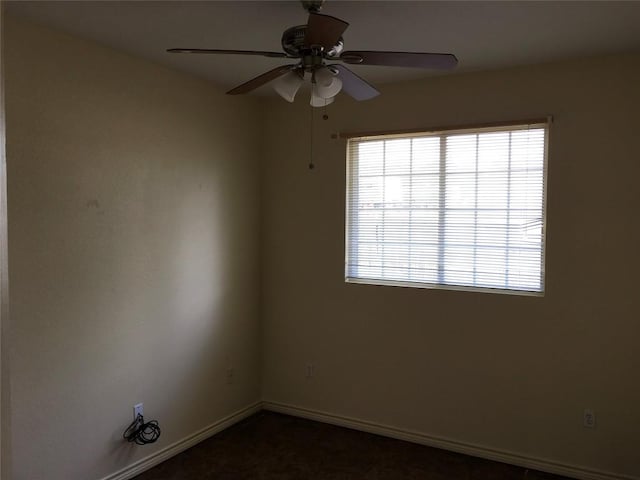 251 Zimmerman Ave A-B-C-D, Unit A-B-C-D, Bastrop, TX 78602 - spare room with a ceiling fan, baseboards, and dark colored carpet