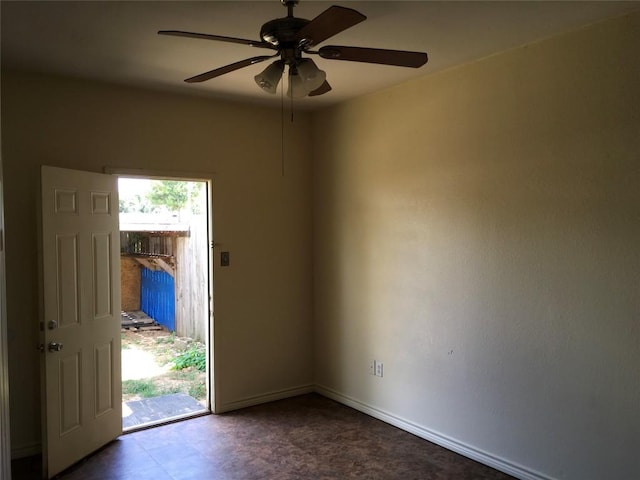 251 Zimmerman Ave A-B-C-D, Unit A-B-C-D, Bastrop, TX 78602 - spare room featuring ceiling fan and baseboards