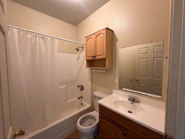 251 Zimmerman Ave A-B-C-D, Unit A-B-C-D, Bastrop, TX 78602 - full bath with vanity, shower / bathtub combination with curtain, and toilet