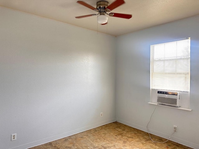 251 Zimmerman Ave A-B-C-D, Unit A-B-C-D, Bastrop, TX 78602 - empty room with ceiling fan, baseboards, and cooling unit