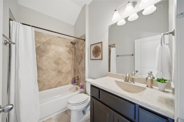 4121 Vinalopo Dr, Austin, TX 78738 - bathroom with vanity, shower / bath combination with curtain, and tile patterned flooring