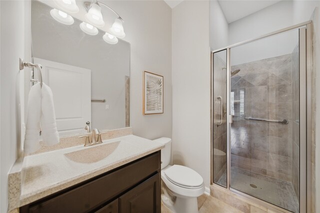 4121 Vinalopo Dr, Austin, TX 78738 - bathroom with vanity and a stall shower