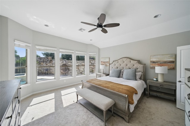 4121 Vinalopo Dr, Austin, TX 78738 - bedroom with light colored carpet and a ceiling fan