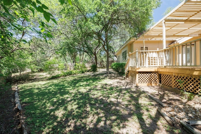 10242 Pinehurst Dr, Austin, TX 78747 - view of yard with a deck and a pergola
