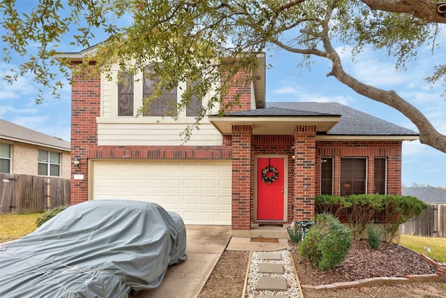 1610 Plume Grass Pl, Round Rock, TX 78665 - traditional-style home with brick siding, concrete driveway, and a garage