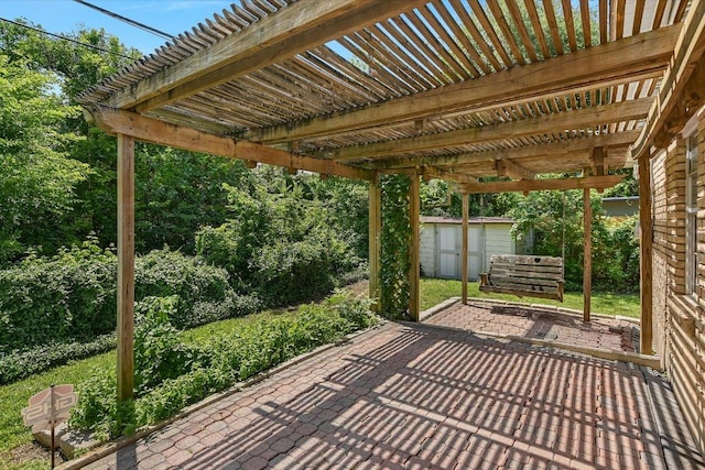 6009 Belfast Dr, Austin, TX 78723 - view of patio featuring a pergola