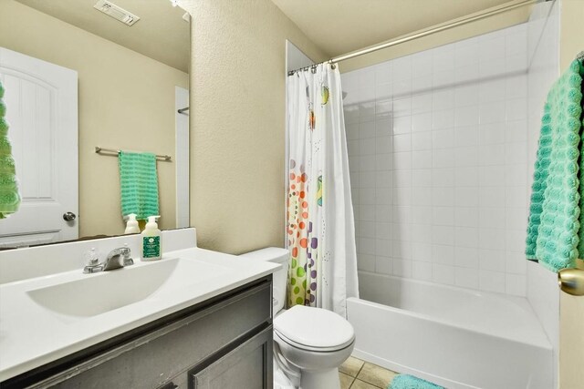 130 Navidad River Dr, Hutto, TX 78634 - full bath with vanity, shower / tub combo, and tile patterned floors