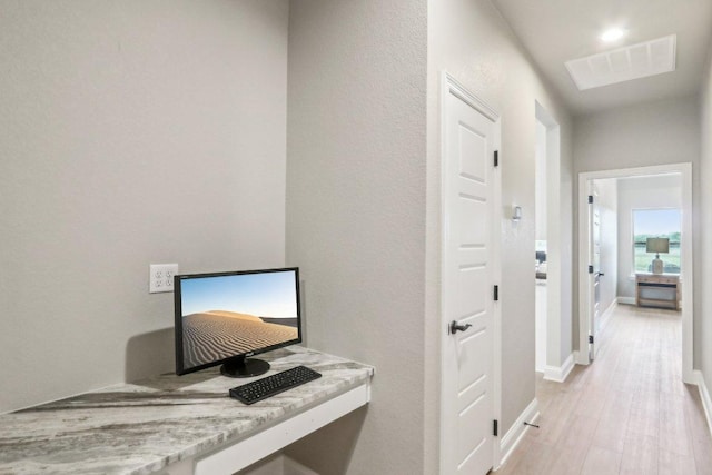 4007 Aerie St, Salado, TX 76571 - hallway featuring light wood-type flooring and baseboards