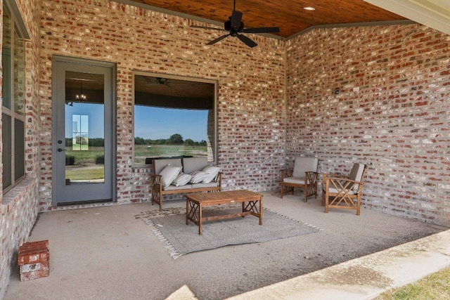 4007 Aerie St, Salado, TX 76571 - view of patio with ceiling fan