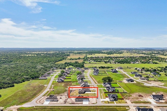 4007 Aerie St, Salado, TX 76571 - aerial view of residential area with property parcel outlined