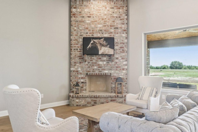 4007 Aerie St, Salado, TX 76571 - living room with baseboards and wood finished floors