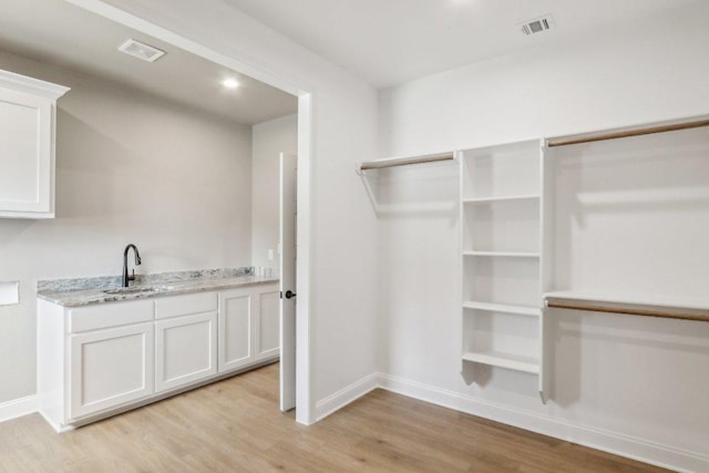 4007 Aerie St, Salado, TX 76571 - spacious closet featuring a sink and light wood-type flooring