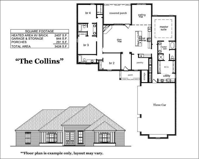 4007 Aerie St, Salado, TX 76571 - room layout