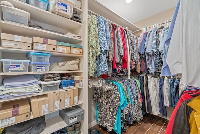10109 Vaquero Trl, Austin, TX 78759 - spacious closet featuring wood finished floors