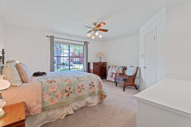 10109 Vaquero Trl, Austin, TX 78759 - bedroom featuring light carpet and a ceiling fan