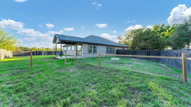 view of yard with a patio area
