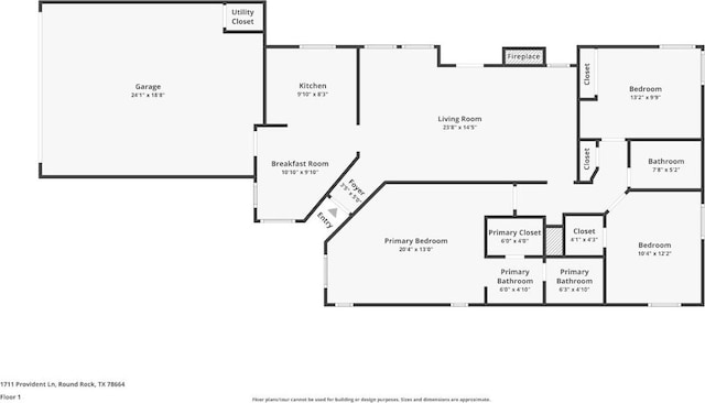 1711 Provident Ln, Round Rock, TX 78664 - room layout